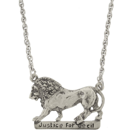 1928 Jewelry Justice For Cecil The Lion Necklace 16" + 3" Extender