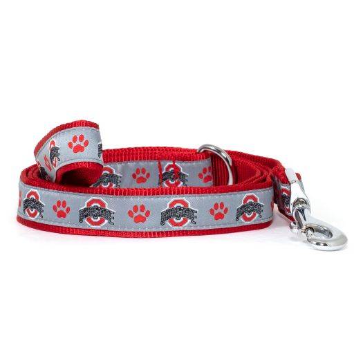 Ohio State Athletic O Paw Print Gray Collar & Lead Collection