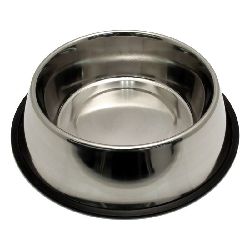 Stainless Steel No-Tip Dog Food & Water Bowl Option