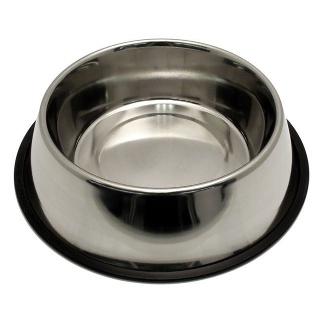 Stainless Steel No-Tip Dog Food & Water Bowl