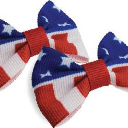 Patriotic Hair Bows - 2 per card