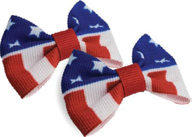 Patriotic Hair Bows - 2 per card