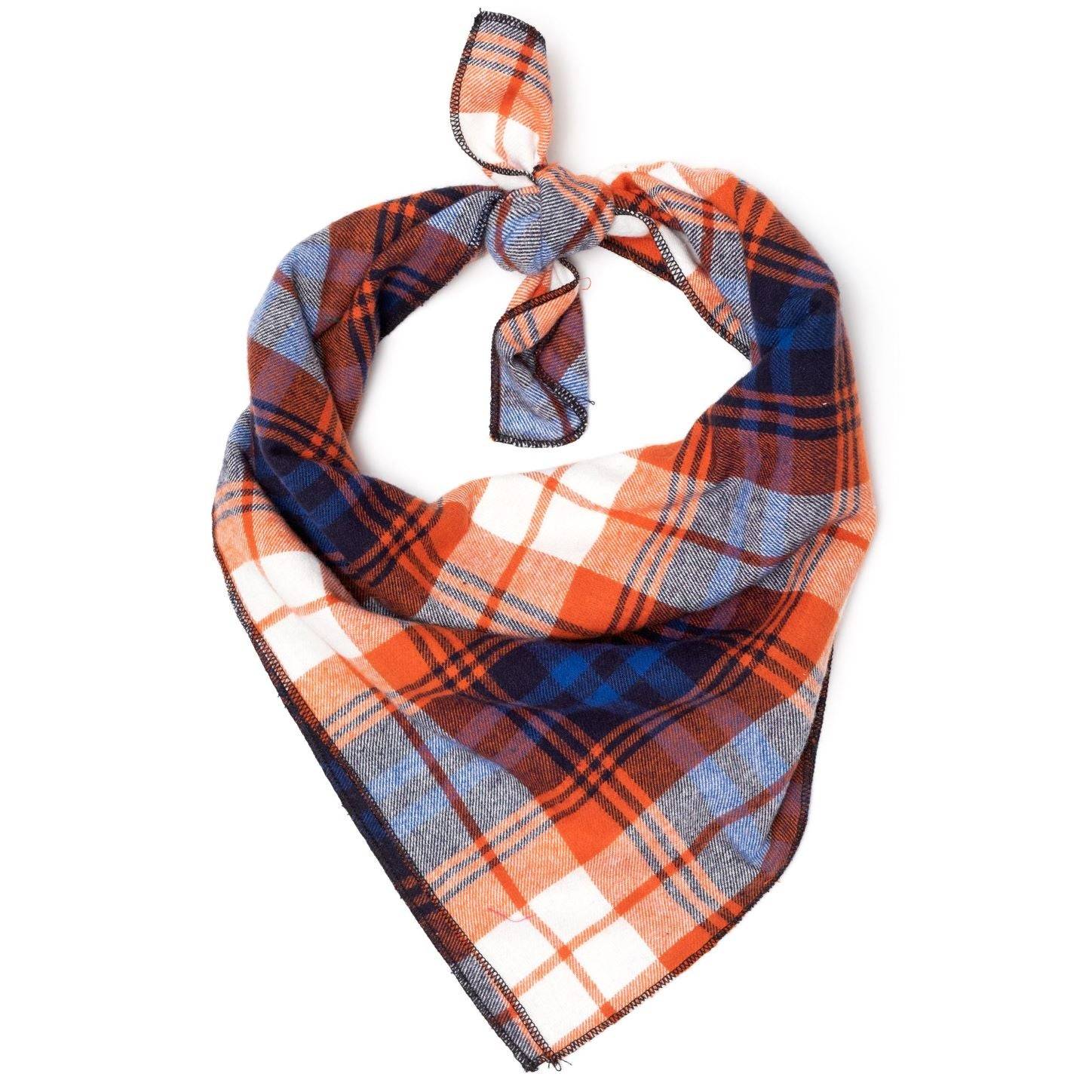 Rust/Navy Plaid Tie Bandana Default Title