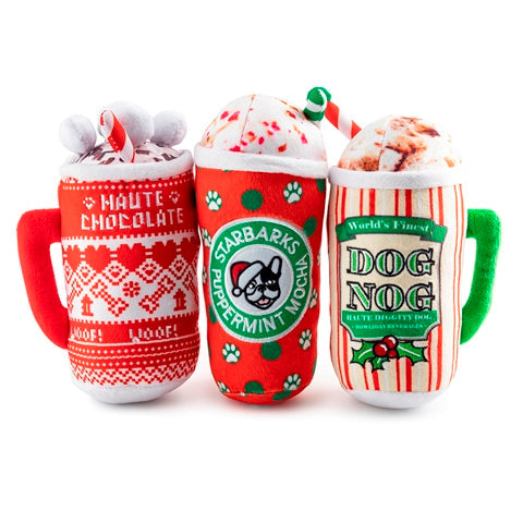 Holiday Drink Trio Dog Toys