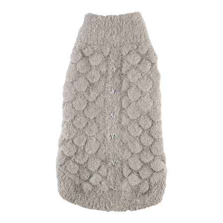 Gray Mohair Blossom Sweater