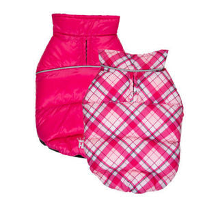 Pink / Plaid Flex-Fit Reversible Puffer