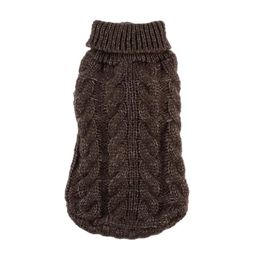 Angora Cable Knit Sweaters - Chocolate