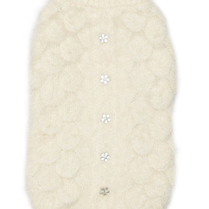 Cream Mohair Blossom Sweater