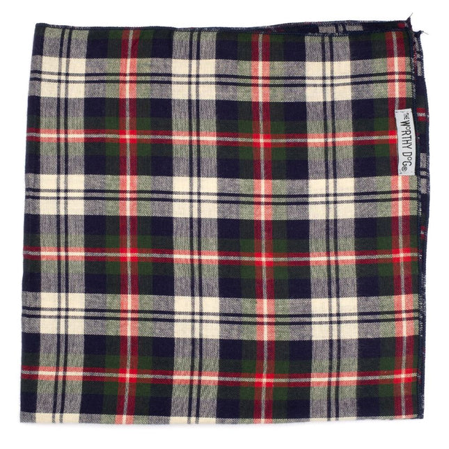 Navy Plaid Bandana