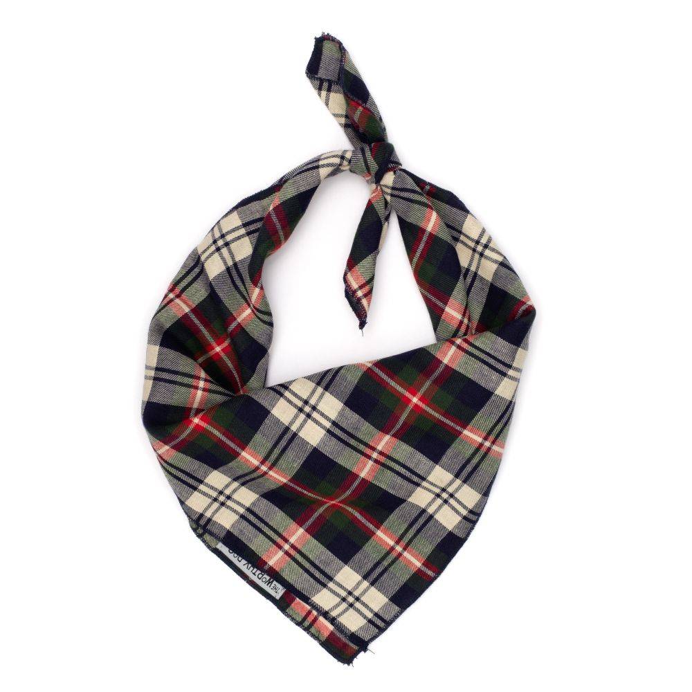 Navy Plaid Bandana Default Title