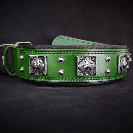 The "Eros" collar 2.5 inch wide Green