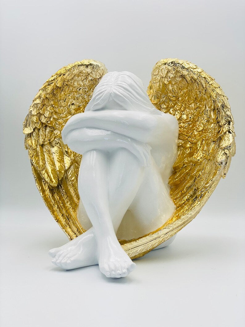 Modern Angel with Luxe Gold Wings