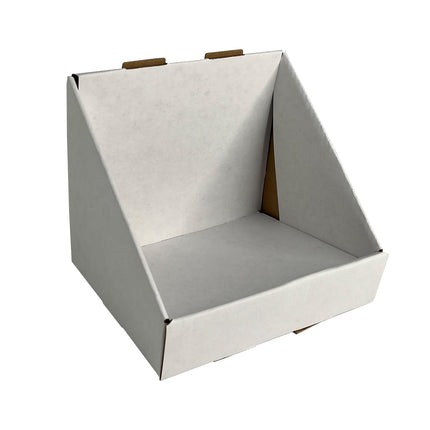 1-Pocket White Counter Display - 6 inches wide