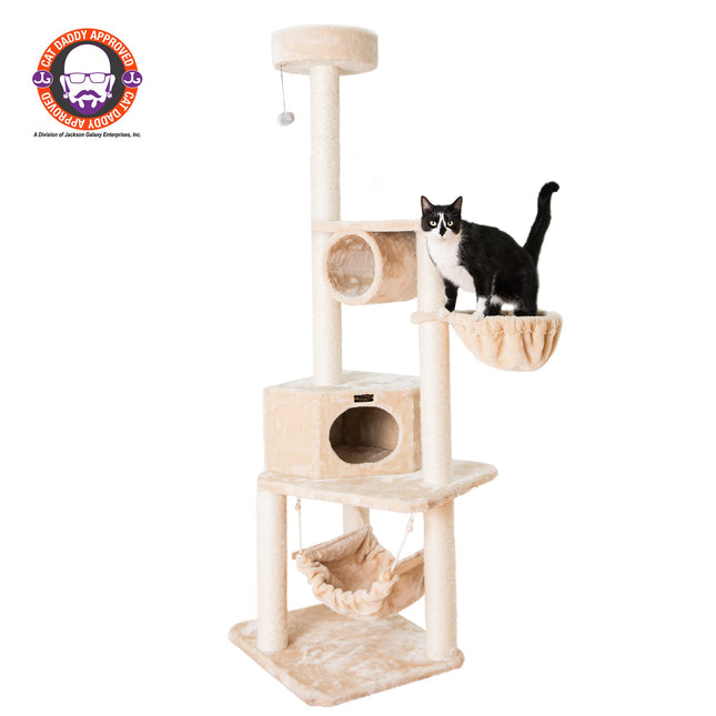 Armarkat 72" H Pet Cat Tower Tower EntertaInment Furniture With Lounge Basket Perch A7204