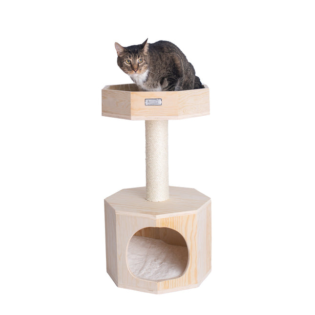 Armarkat Premium Scots Pine 29-Inch Cat Tree With Perch and Condo