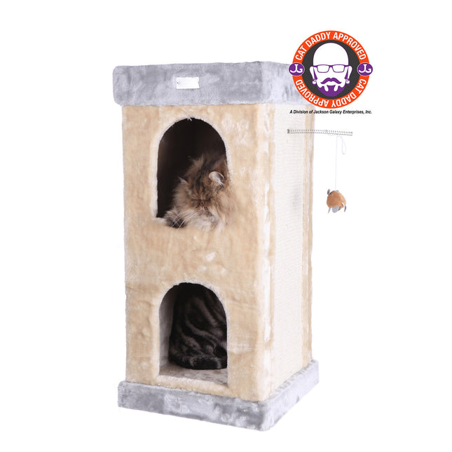 Armarkat Double Condo Cat House With SratchIng Carpet For Cats Kitty Enjoyment