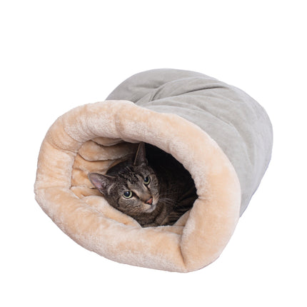 Armarkat Sleep Cat Bed Soft Cave Bed for Dog and Cat C15HHL/MH Sage Green & Beige