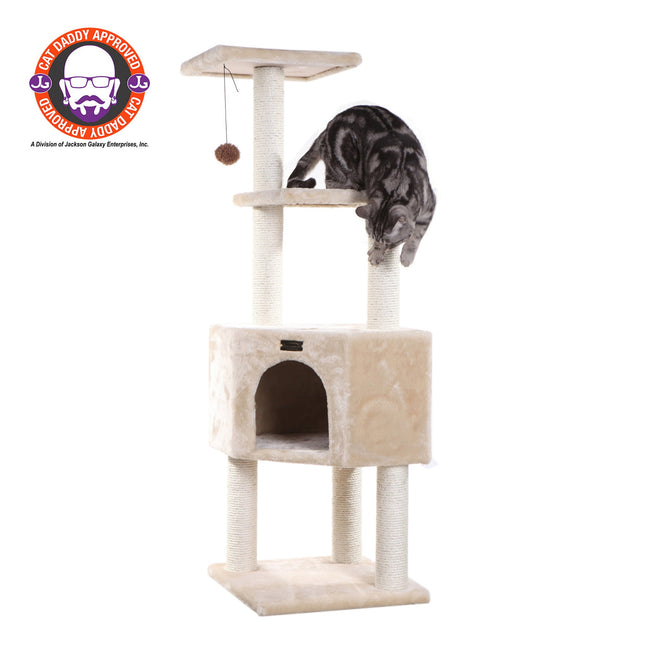 Armarkat 3 Levels Cat Tower for Kittens Play 48 Height Beige A4801