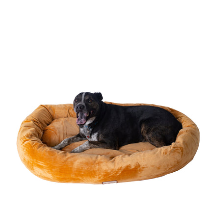 Armarkat Bolstered Pet Bed and Mat ultra-soft Dog Bed Brown Large