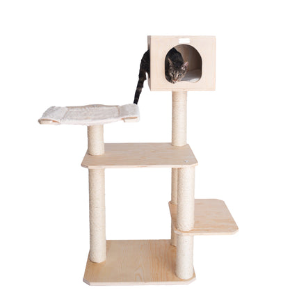 Armarkat Premium Scots Pine Solid Wood Cat Tree 50" Tall S5103