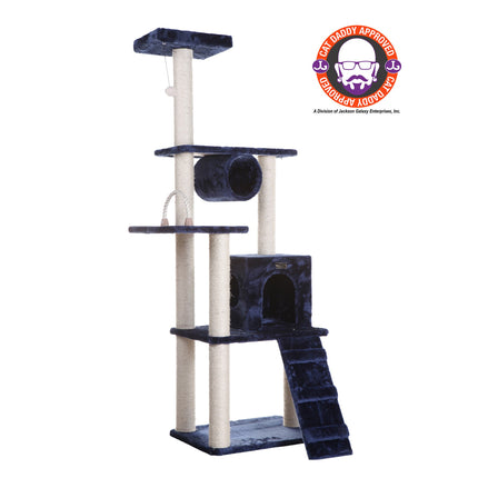 Armarkat 71" Navy Cat ClimbIng Tower Cat Scratching Furniture A7101