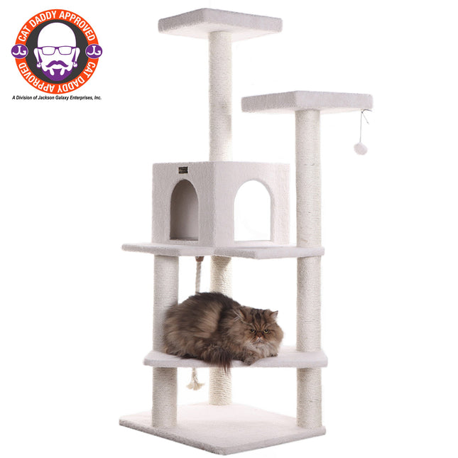 Armarkat Ivory 53" High Cat tree Fleece Covered Cat Climber B5701