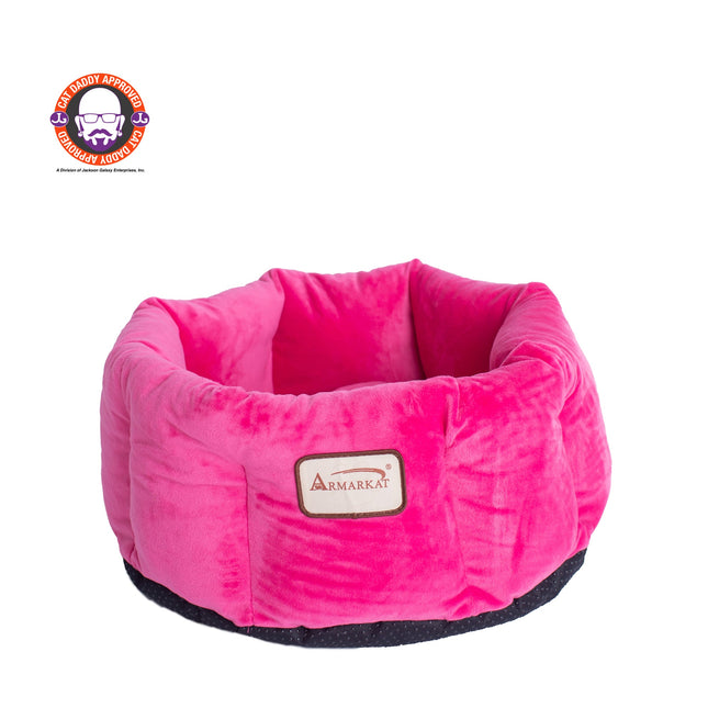 Armarkat Cat Bed Warm Pet cuddle bed PInk