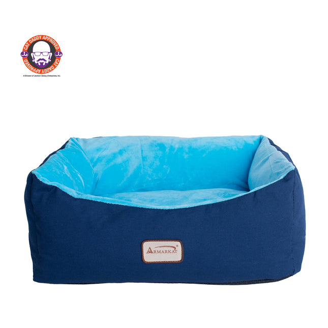 Armarkat Cat Bed Small Pet Bed Navy Blue/Sky Blue C09HSL/TL