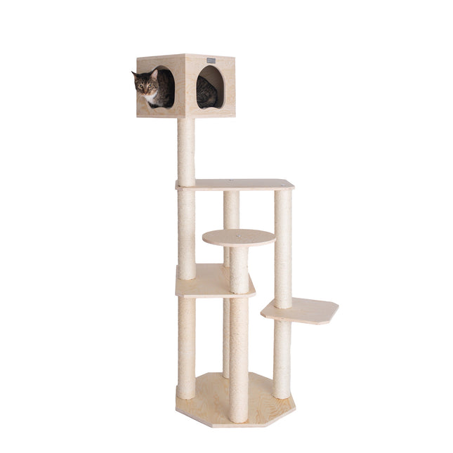 Armarkat Premium Scots Pine 69-Inch Cat Tree With Five Levels Perch Condo