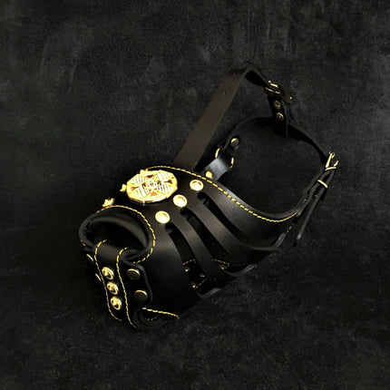 ''Maximus'' Basket Muzzle Black & Gold