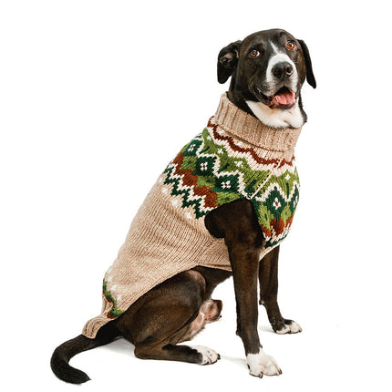 Ragg Wool Fairisle Wool Dog Sweater