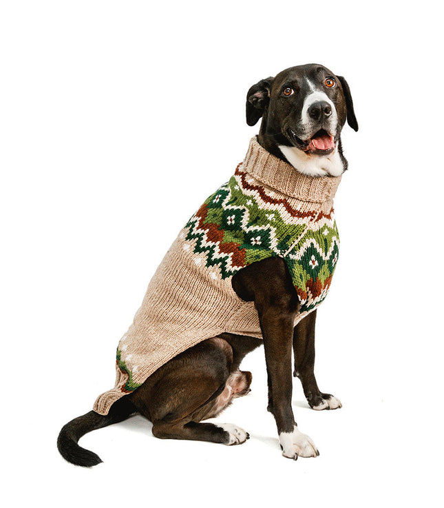 Ragg Wool Fairisle Wool Dog Sweater