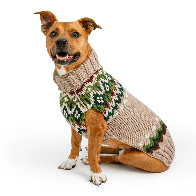 Ragg Wool Fairisle Wool Dog Sweater