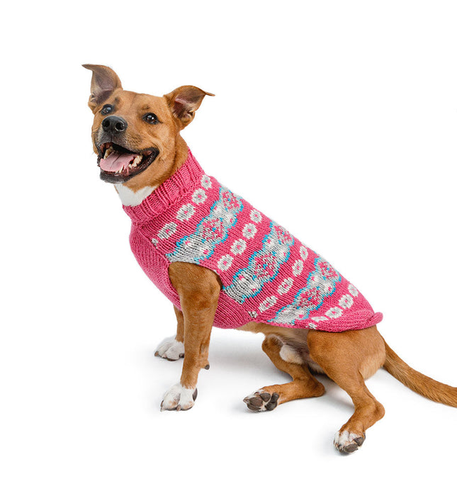 Rose Alpaca Fairisle Dog Sweater