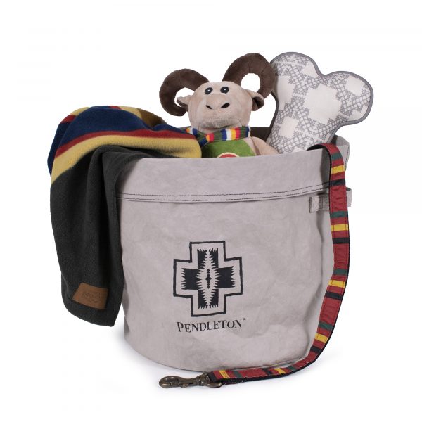 pendleton washable paper toy bucket Grey