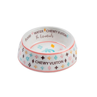 White Chewy Vuiton Bowl - Small Case of 2