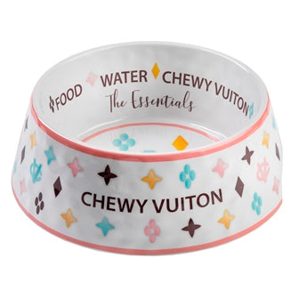 White Chewy Vuiton Bowl - Large Case of 2