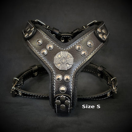 The ''Maximus'' harness black & silver Small to Medium Size