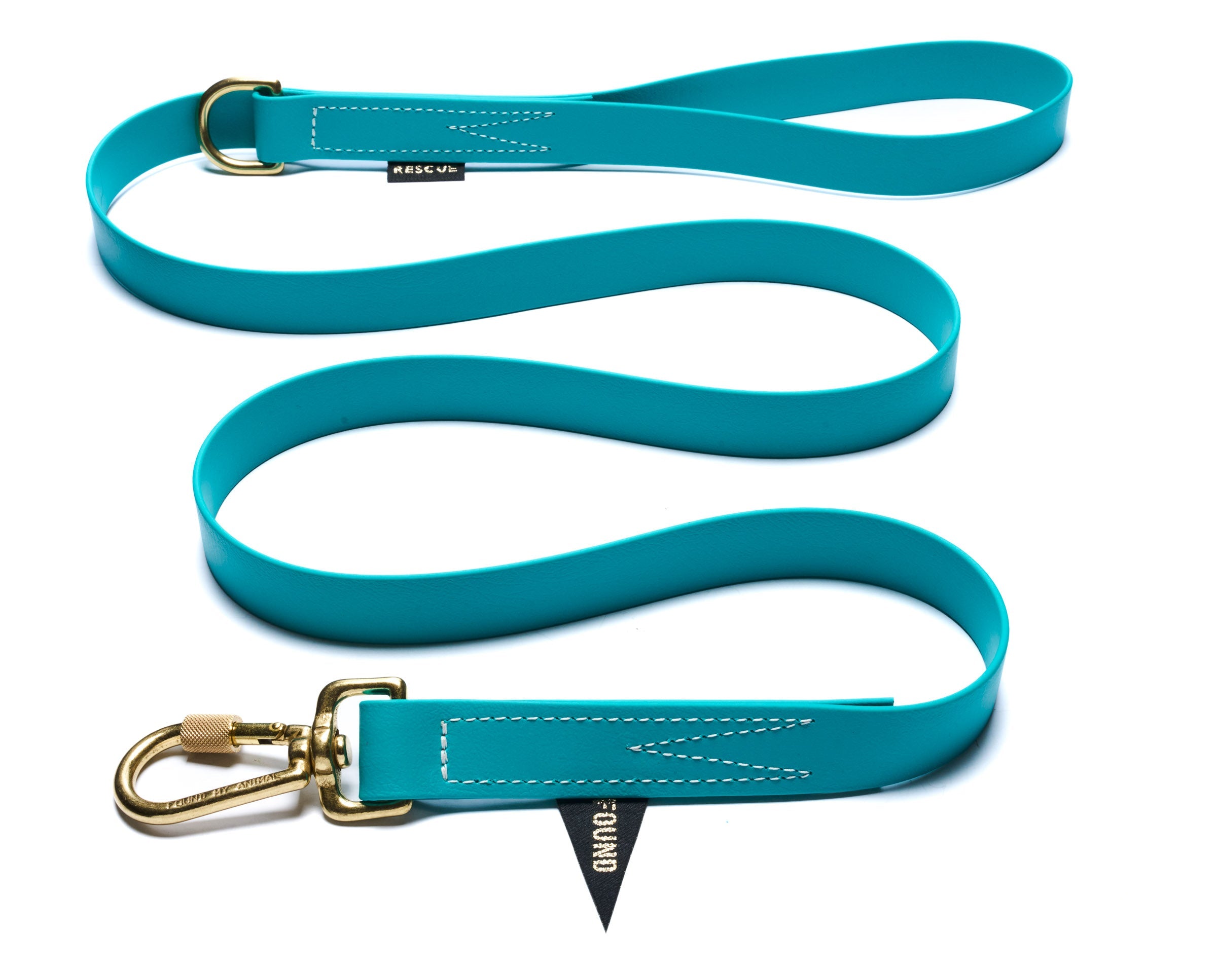 Water Resistant Standard 5ft Leash, Aqua | Found My Animal