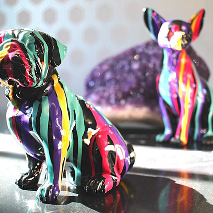 Sitting Vivid French Bulldog - 7" tall