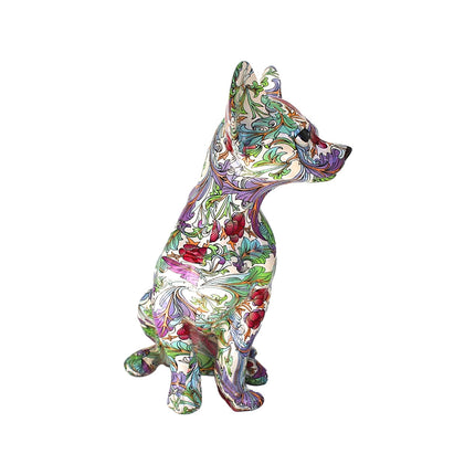 Retro Flower Chihuahua - 10" tall