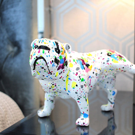 Splatter French Bulldog with Leg Up - 10" long