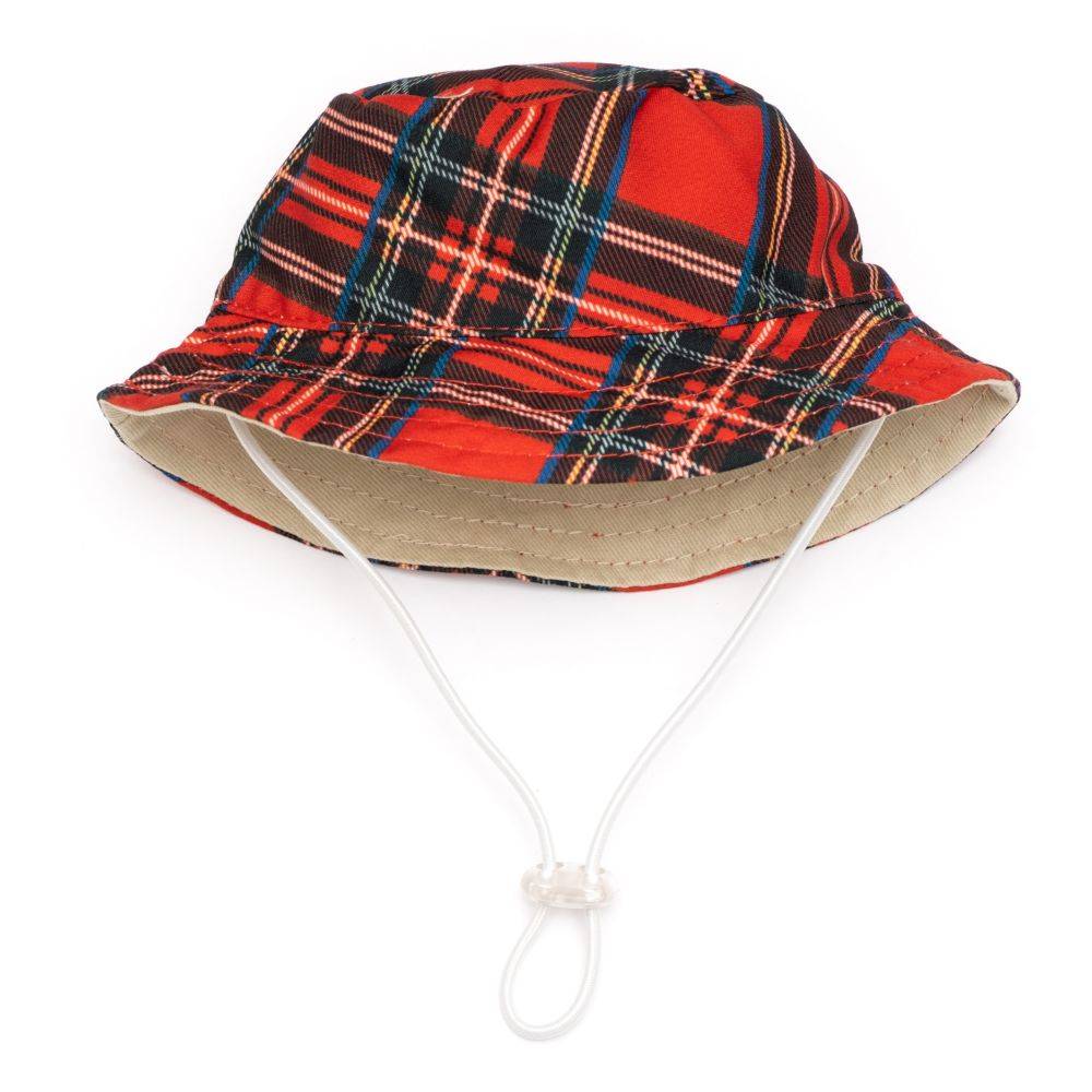 Red Plaid Bucket Hat Default Title