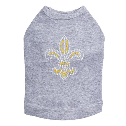 Fleur de Lis (Gold Rhinestones) - Dog Tank