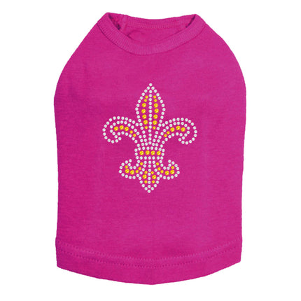 Fleur de Lis (Gold Rhinestones) - Dog Tank