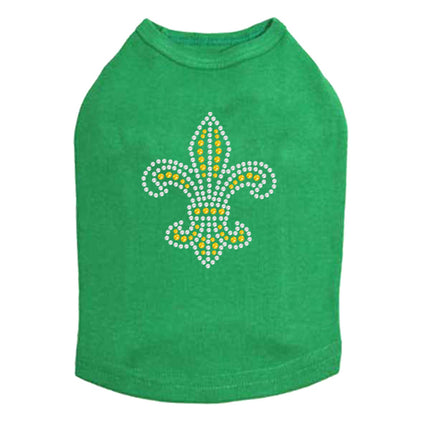 Fleur de Lis (Gold Rhinestones) - Dog Tank