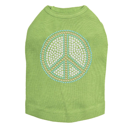 Peace Sign (Blue) - Dog Tank