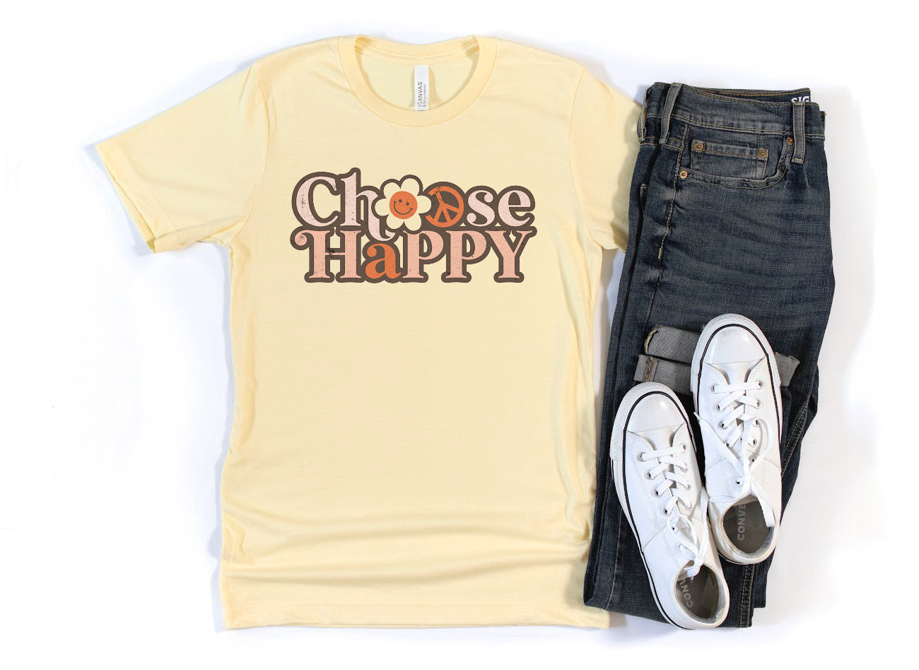 CHOOSE HAPPY Shirt People Shirts Printed Tshirt Human Dog Gear Unisex