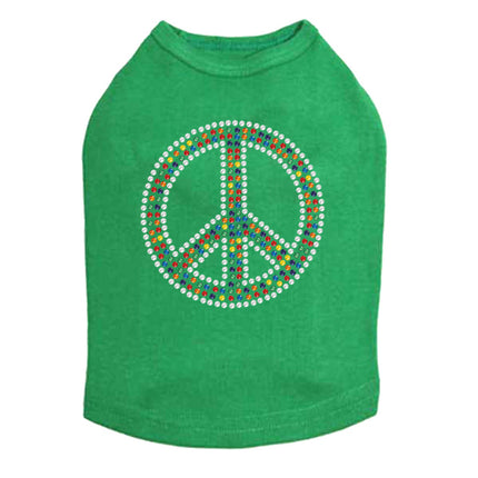 Peace Sign (Multicolor) - Dog Tank