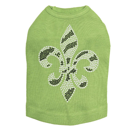 Fleur de Lis (Zebra Print) - Dog Tank